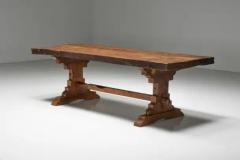 Brutalist Rustic Dining Table France Early 20th Century - 3432521