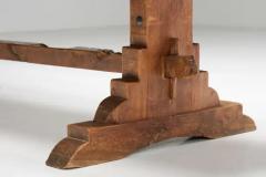 Brutalist Rustic Dining Table France Early 20th Century - 3432610