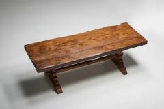 Brutalist Rustic Dining Table France Early 20th Century - 3432641