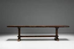 Brutalist Rustic Dining Table France Early 20th Century - 4045536