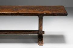 Brutalist Rustic Dining Table France Early 20th Century - 4045539