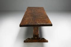 Brutalist Rustic Dining Table France Early 20th Century - 4045562