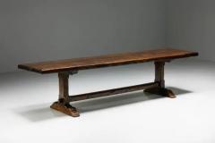 Brutalist Rustic Dining Table France Early 20th Century - 4045565
