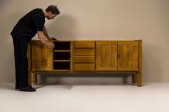 Brutalist Sideboard in Oak 1980s - 4300236