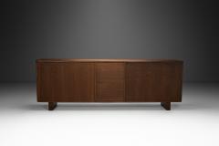 Brutalist Sideboard with Panelled and Geometric Doors Spain 1960s - 4569481