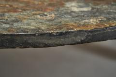 Brutalist Slate Coffee Table with Steel Legs Europe ca 1970s - 4174722