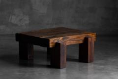 Brutalist Solid Oak Coffee Table Mid 20th Century - 4790796