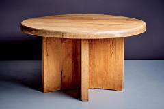 Brutalist Solid Oak Dining Table - 4146361