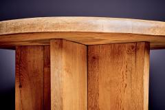 Brutalist Solid Oak Dining Table - 4146362