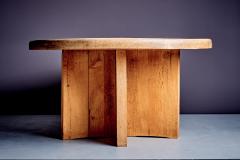 Brutalist Solid Oak Dining Table - 4146363