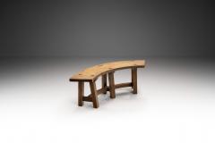 Brutalist Solid Wood Bench France 1960s - 3878759