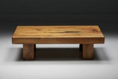 Brutalist Solid Wood Coffee Table 1940s - 2748284