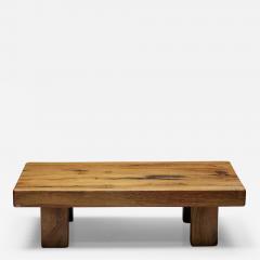 Brutalist Solid Wood Coffee Table 1940s - 2749717