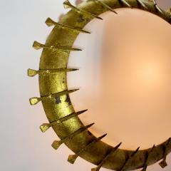 Brutalist Spanish Sunburst Nail Head Wall Light - 3042193