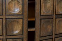 Brutalist Stained Oak Credenza 1970s - 457040