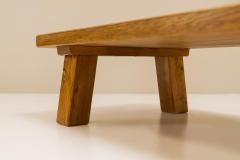 Brutalist Style Coffee Table in Oak France 1960s - 2973922