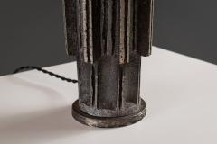 Brutalist Table Lamp in Cast Aluminium Europe Mid 20th Century - 4487236