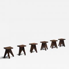 Brutalist Tabouret Stools France Mid 20th Century - 4825898
