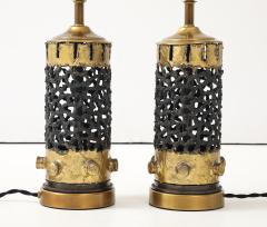 Brutalist Torch Cut Metal Lamps - 4292264