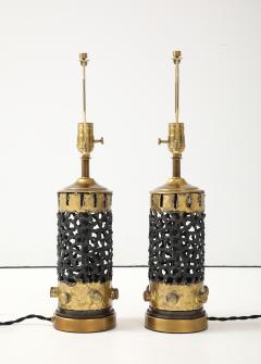 Brutalist Torch Cut Metal Lamps - 4292265