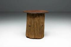 Brutalist Travail Populaire Side Table France Early 20th Century - 3450861
