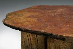 Brutalist Travail Populaire Side Table France Early 20th Century - 3450873