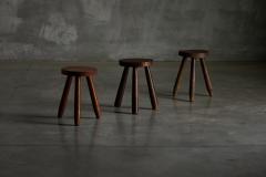 Brutalist Tripod Stools France 1960s - 4228326