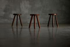 Brutalist Tripod Stools France 1960s - 4228328