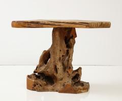 Brutalist Wabi Sabi Modern Tree Trunk Root Pedestal Table France c 1950 - 3106295