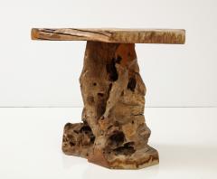 Brutalist Wabi Sabi Modern Tree Trunk Root Pedestal Table France c 1950 - 3106296