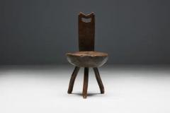 Brutalist Wabi Sabi Tripod Alpine Chairs France 19th Century - 3560819