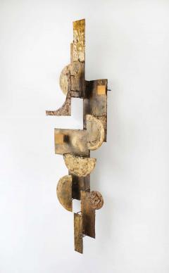 Brutalist Wall Sculpture in Mixed Metals Brass Bronze Copper 1960 Stuart Mathews - 1860654