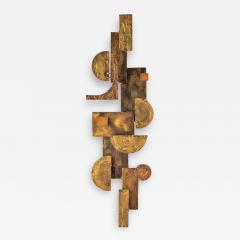 Brutalist Wall Sculpture in Mixed Metals Brass Bronze Copper 1960 Stuart Mathews - 1864100