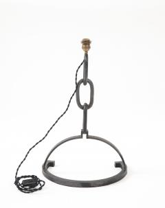 Brutalist Welded Chain Iron Table Lamp France 1970s - 2436658