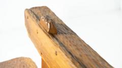 Brutalist Wooden Bench Italy 1970s - 4494657