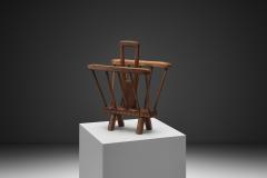 Brutalist Wooden Magazine Rack Europe Mid 20th Century - 4617138
