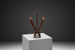 Brutalist Wooden Magazine Rack Europe Mid 20th Century - 4617139