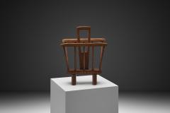 Brutalist Wooden Magazine Rack Europe Mid 20th Century - 4617141