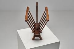 Brutalist Wooden Magazine Rack Europe Mid 20th Century - 4617143