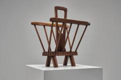 Brutalist Wooden Magazine Rack Europe Mid 20th Century - 4617144