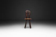 Brutalist Wooden Side Chair Europe Mid 20th Century - 4647019