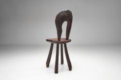 Brutalist Wooden Side Chair Europe Mid 20th Century - 4647023