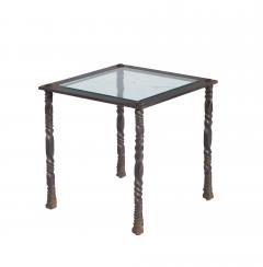 Brutalist Wrought Iron End Table - 4735991