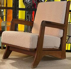 Brutalist superb design set of 4 solid wood comfy lounge chairs - 2198439