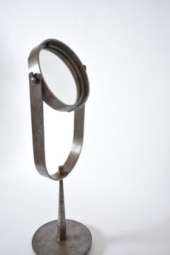 Brutalist wrought iron table mirror 1960s - 4684471