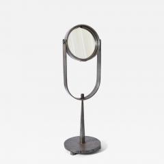 Brutalist wrought iron table mirror 1960s - 4689447
