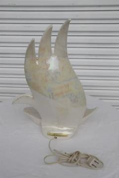Bubbled Acrylic Glass Table Lamp from Maison Rougier 1970s - 4097874