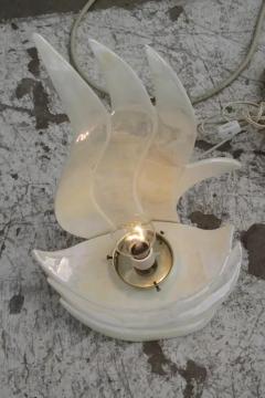 Bubbled Acrylic Glass Table Lamp from Maison Rougier 1970s - 4097877