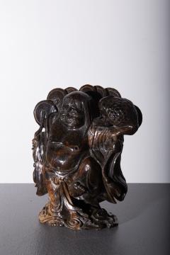 Budai Buddha fine wood carving - 3863295