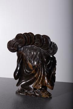 Budai Buddha fine wood carving - 3863296